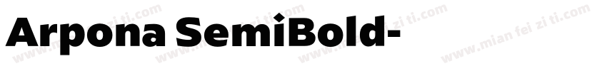 Arpona SemiBold字体转换